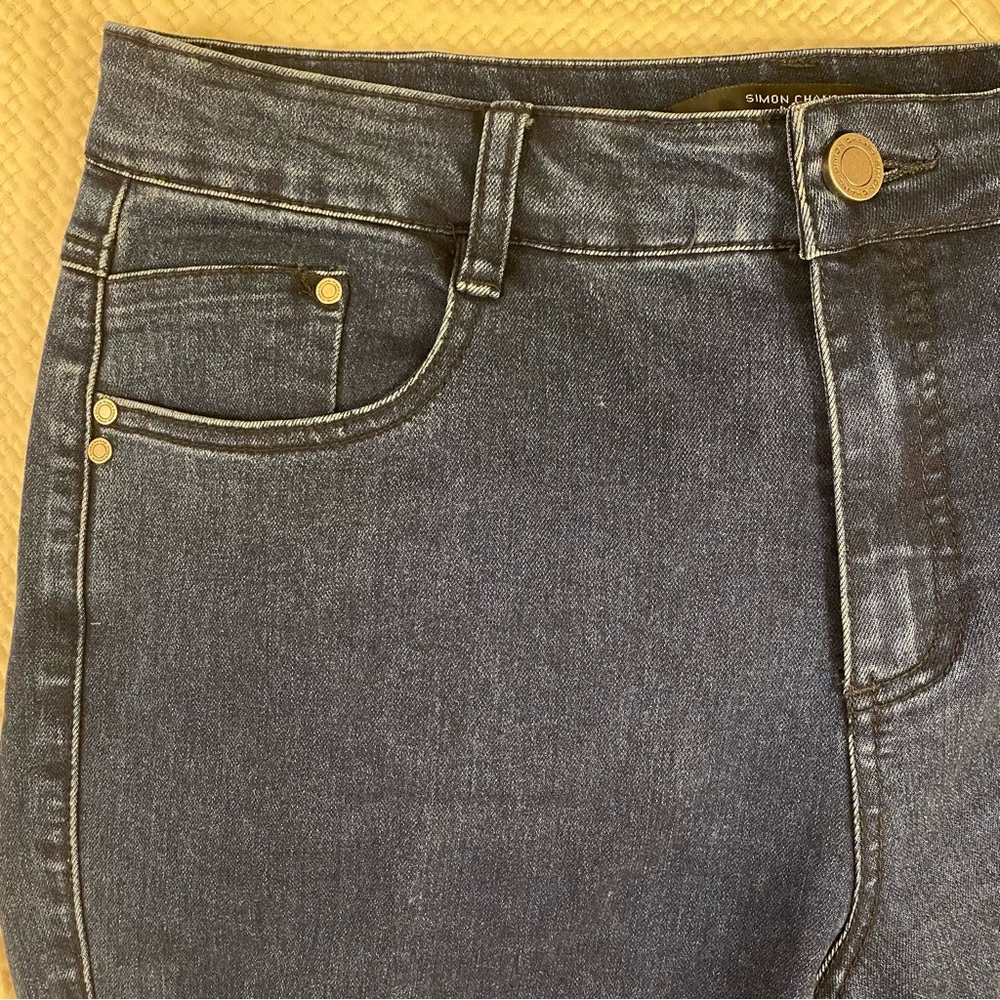 Simon Chang High Waisted Stretch Straight Leg Jeans - Picture 4 of 6